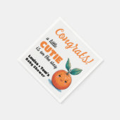 A小さなかわいこちゃんがBaby Showerに向かっている スタンダードカクテルナプキン (角)