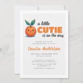 A小さなかわいこちゃんがBaby Showerに向かっている 招待状 (正面)