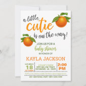 A小さなかわいこちゃんがBaby Showerに向かっている 招待状 (正面)