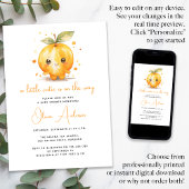 A小さなかわいこちゃんがBaby Showerに向かっている 招待状