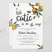 A小さなかわいこちゃんがBaby Showerに向かっている 招待状 (正面/裏面)