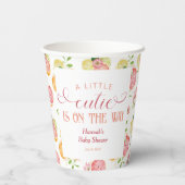 A小さなかわいこちゃんがBaby Showerに向かっている 紙コップ (裏面)