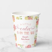 A小さなかわいこちゃんがBaby Showerに向かっている 紙コップ (正面)