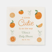 A小さなかわいこちゃんがBaby Showerの途中にある スタンダードカクテルナプキン (正面)