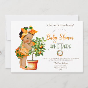 A小さなかわいこちゃんがBaby Showerの途中にある 招待状
