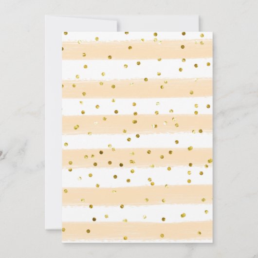 A小さなかわいこちゃんがBaby Showerの途中にある 招待状 (裏面)