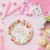 A小さなかわいこちゃんの方法ピーチフルーツ赤ちゃんシャワー ペーパープレート (パーティー)