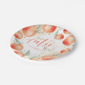 A小さなかわいこちゃんの方法ピーチフルーツ赤ちゃんシャワー ペーパープレート (アングル)