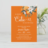 A小さなかわいこちゃんオンザウェイベビーシャワー招待状 招待状 (スタンド正面)