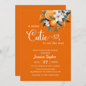 A小さなかわいこちゃんオンザウェイベビーシャワー招待状 招待状 (正面/裏面)