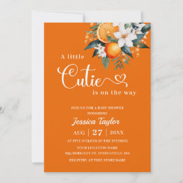 A小さなかわいこちゃんオンザウェイベビーシャワー招待状 招待状