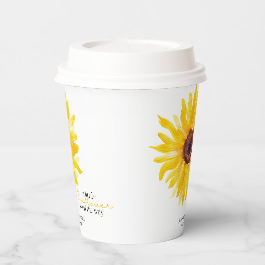 A小さなひまわりがThe Wayシャワー紙カップ 紙コップ (左)