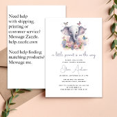 A小さなピーナッツが赤ちゃんシャワーの途中にある 招待状