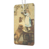 A小さな女の子とそのシェットランド・ シープドッグバイブルトン理容師 カーエアーフレッシュナー (左)