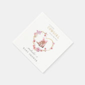 A小さな女性のカーボーイがBaby Showerに向かっている スタンダードカクテルナプキン (角)