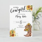 A小さな女性のカーボーイがBaby Showerの途中にある 招待状 (スタンド正面)