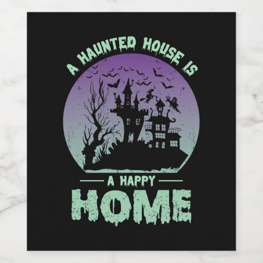 A幽霊のよく出るハウスはハッピーホーム ワインラベル (シングルラベル)