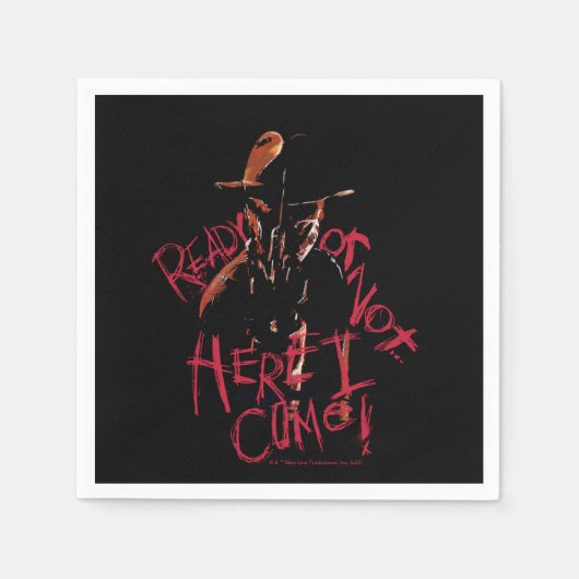 A悪夢オンElm通り |準備完了または終了 スタンダードカクテルナプキン (正面)