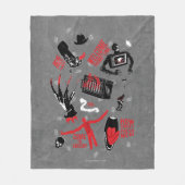 A悪夢オンElm通り | Freddy Kruegerトーク フリースブランケット (正面)