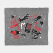 A悪夢オンElm通り | Freddy Kruegerトーク フリースブランケット (正面(横))