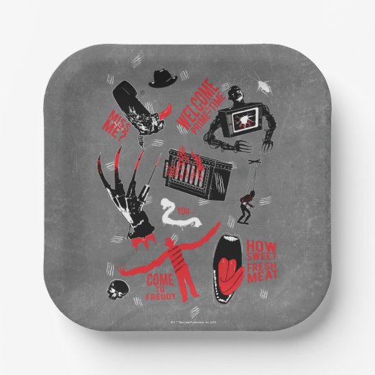 A悪夢オンElm通り | Freddy Kruegerトーク ペーパープレート (正面)