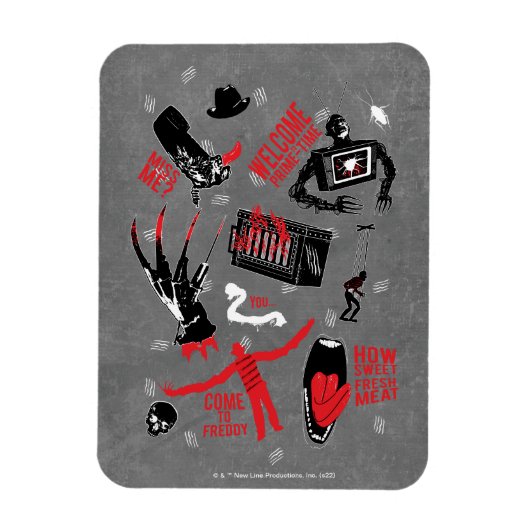 A悪夢オンElm通り | Freddy Kruegerトーク マグネット (縦)