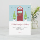 A新しい家で休暇 |クリスマスカード シーズンカード (スタンド正面)