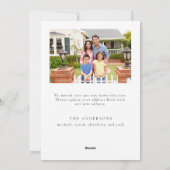 A新しい家で休暇 |クリスマスカード シーズンカード (裏面)