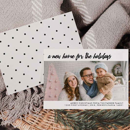 A新しい家で休暇 |写真モダン シーズンカード