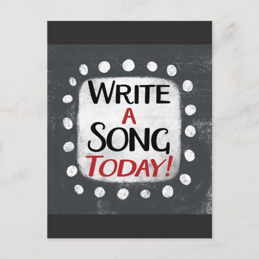 A書 Song Todayはがき ポストカード (正面)