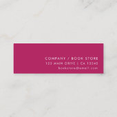 A本は夢だ | ピンクモダンミニブックマークカード スキニー名刺 (裏面)