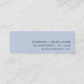 A本は夢だ | 青モダンミニブックマークカード スキニー名刺 (裏面)