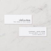 A本は夢のミニしおりモダンカード スキニー名刺 (正面/裏面)