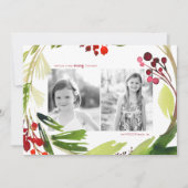 A植物性クリスマス2フォトホリデーカード シーズンカード (正面)