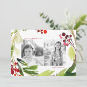 A植物性クリスマス2フォトホリデーカード シーズンカード (スタンド正面)