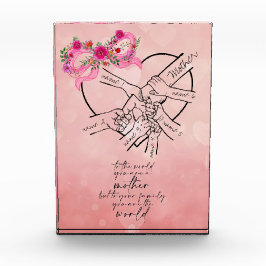 A母ハート：家族のトグを持つ愛 フォトブロック