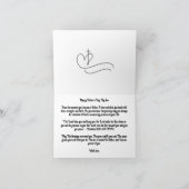 A母賛美:わが子への主の平和 カード (内部)