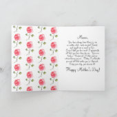 A独身のバラ、母の日のカード カード (内部)