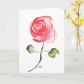 A独身のバラ、誕生日カード カード (黄色い花)