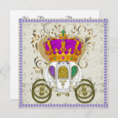 A王室のイベント – マルディグラス – カーニバル- SRF 招待状 (正面/裏面)