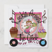 A王室の Cupcake Rockin'パーティー- SRF 招待状 (正面)