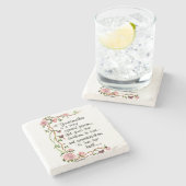 A祖母は特別な人であるフローラ文字大人 ストーンコースター (横)