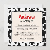 A納屋周囲の庭誕生日-ファームをテーマにした招待状 招待状 (裏面)