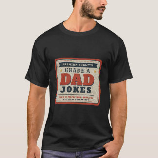 A級パパジョーク ヴィンテージラベル 冗談パパ Tシャツ