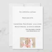 A結婚のエレガントモダン招待状 招待状 (裏面)