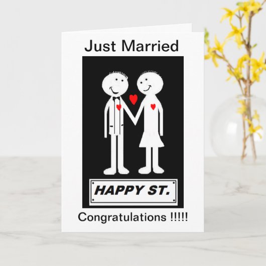 A結婚のシンプルと誠実なメッセージ カード (黄色い花)