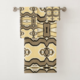 A色の鮮やか生地のプリントパター数々のンデザインb バスタオルセット