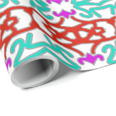 A色鮮やかのクラシックトレンディーパターンデザイン ラッピングペーパー (ロールコーナー)