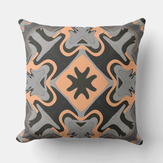 A色鮮やかのクラシック生地のパターンデザイン クッション (正面)