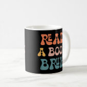 A読 Book Bruh Reader 1970sレトロおもしろいs 読 コーヒーマグカップ (正面右)